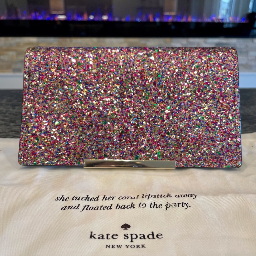 Kate Spade Heritage Make it Mine Flap in Multi Colored Sparkle